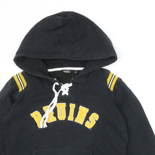 Touch Womens Black Cotton Pullover Hoodie Size S Pullover