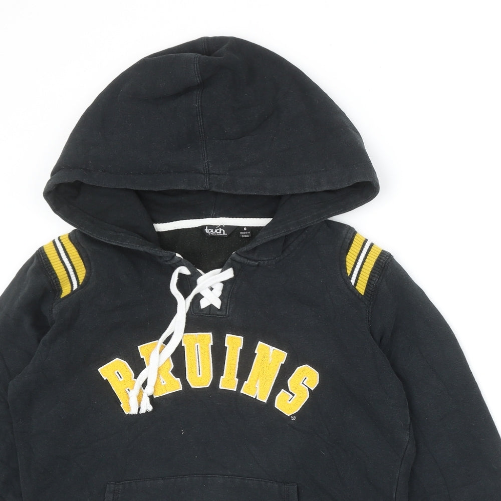 Touch Womens Black Cotton Pullover Hoodie Size S Pullover