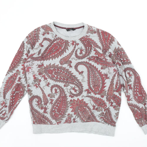 NEXT Womens Multicoloured Paisley Cotton Pullover Sweatshirt Size M Pullover
