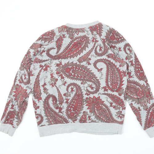 NEXT Womens Multicoloured Paisley Cotton Pullover Sweatshirt Size M Pullover