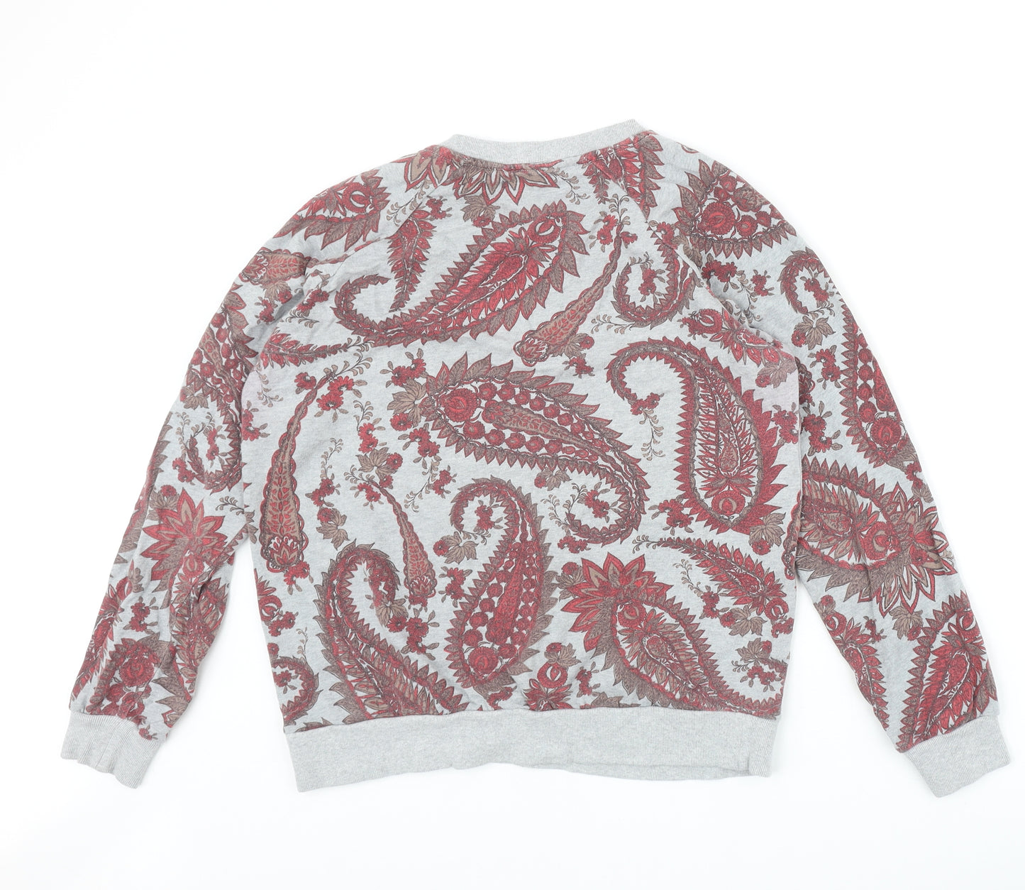 NEXT Womens Multicoloured Paisley Cotton Pullover Sweatshirt Size M Pullover