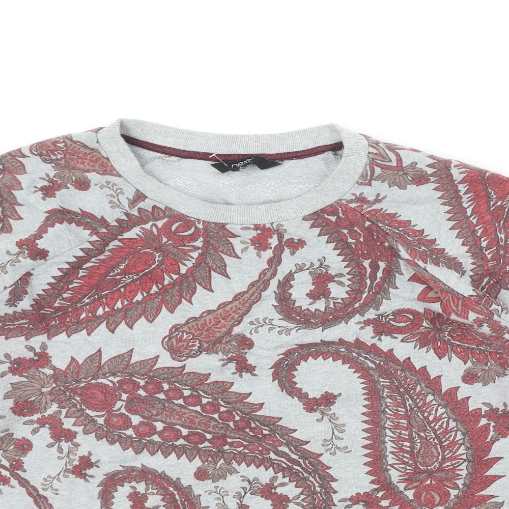 NEXT Womens Multicoloured Paisley Cotton Pullover Sweatshirt Size M Pullover