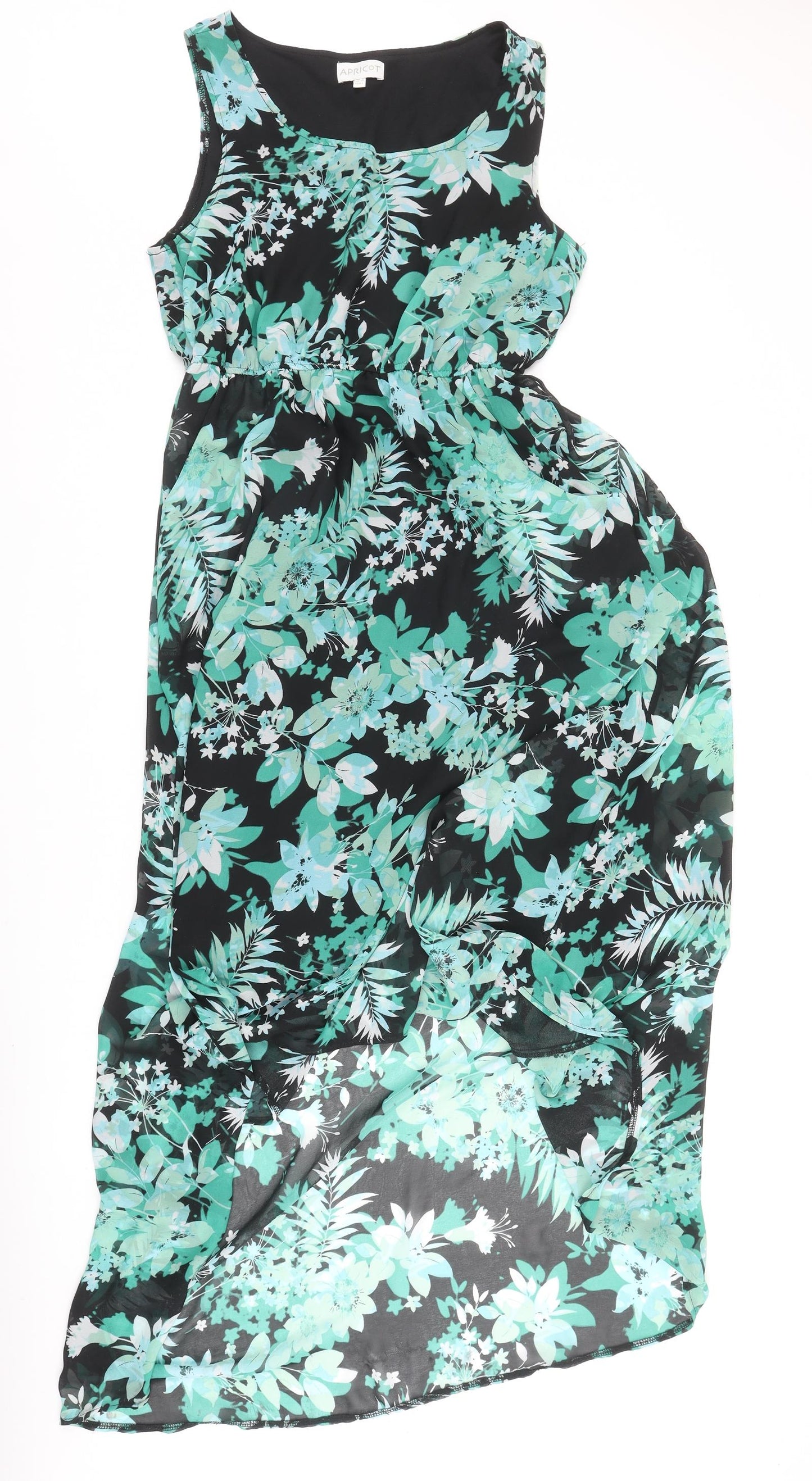 Apricot Womens Black Floral Polyester Fit & Flare Size 14 Scoop Neck Pullover