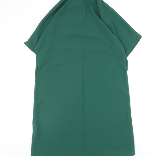 SheIn Womens Green Polyester Shirt Dress Size XS Collared Button