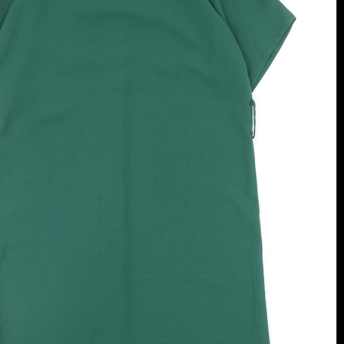 SheIn Womens Green Polyester Shirt Dress Size XS Collared Button