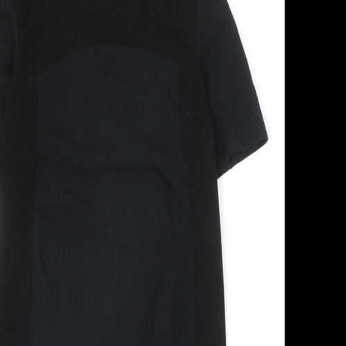 Warehouse Womens Black Polyester A-Line Size 10 Round Neck Zip