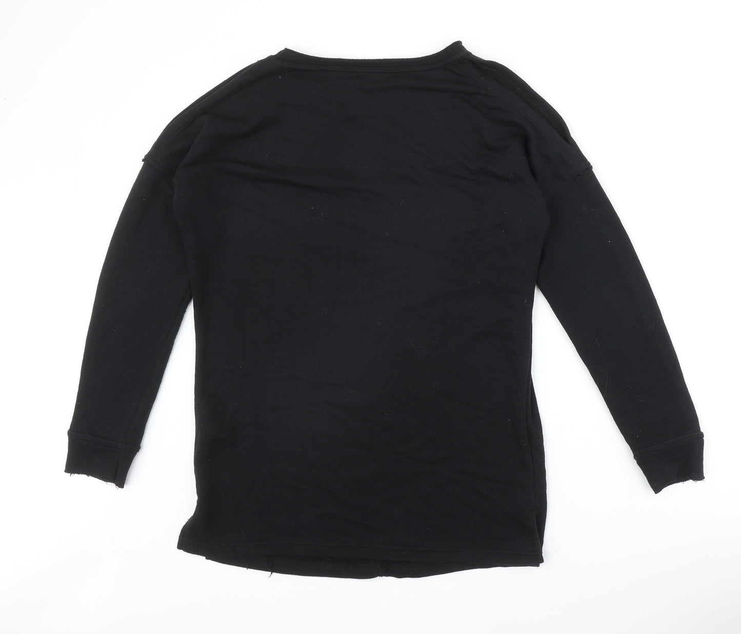 New Look Womens Black Polyester Pullover Sweatshirt Size 8 Pullover