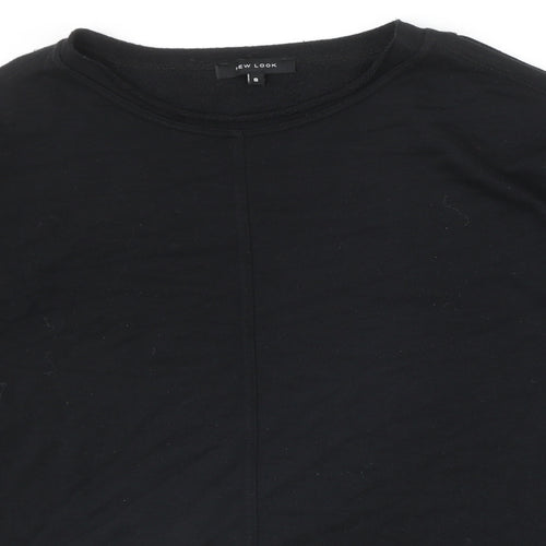 New Look Womens Black Polyester Pullover Sweatshirt Size 8 Pullover