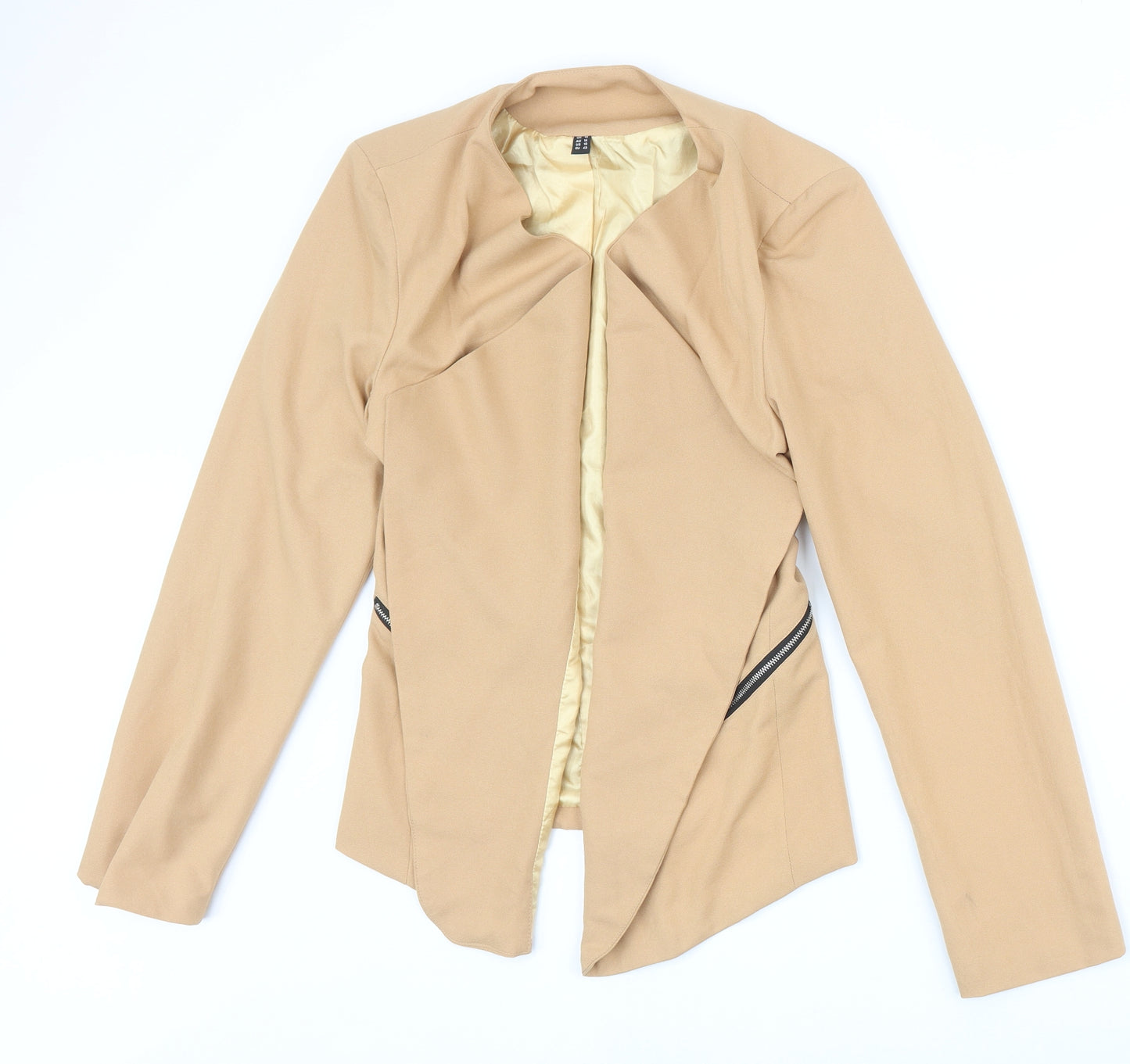 Preworn Womens Beige Jacket Blazer Size 14