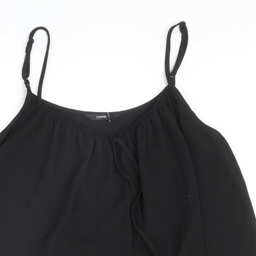 George Womens Blue Polyester Camisole Tank Size 12 Scoop Neck