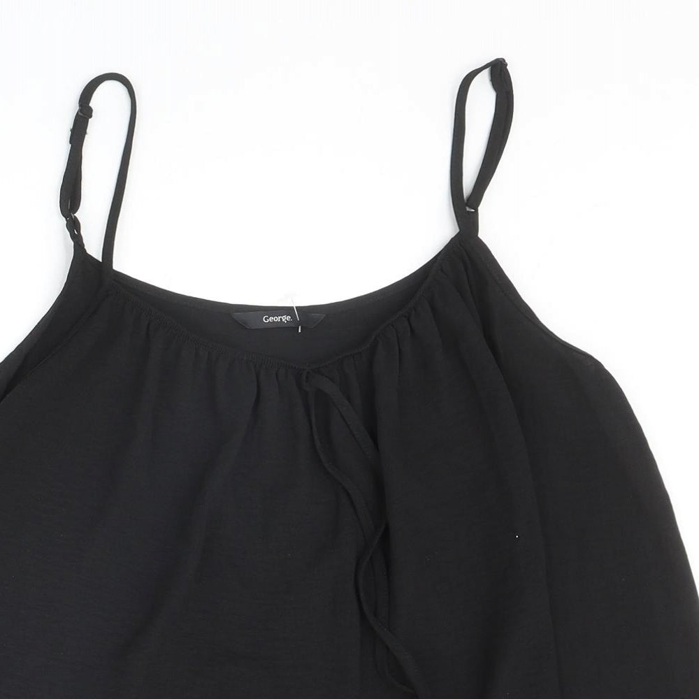 George Womens Blue Polyester Camisole Tank Size 12 Scoop Neck