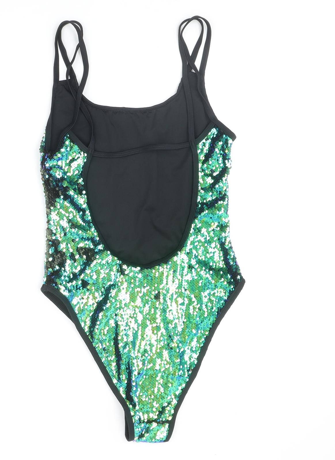 New Look Womens Green Polyester One Piece Size 10