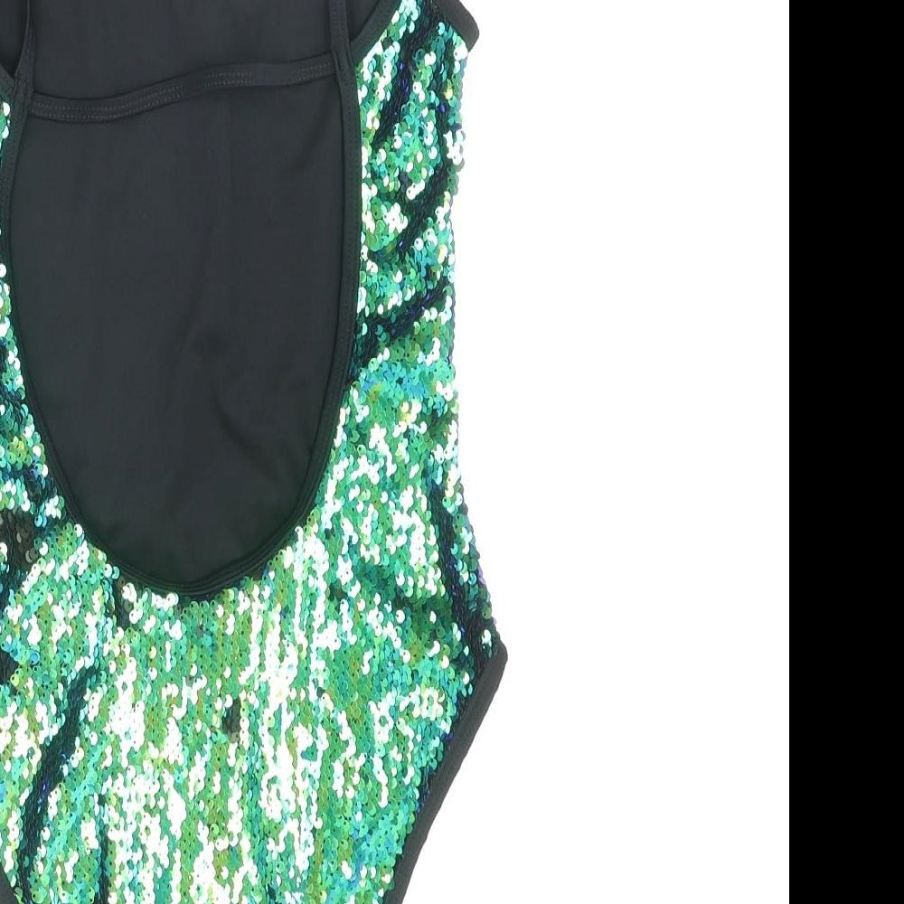 New Look Womens Green Polyester One Piece Size 10
