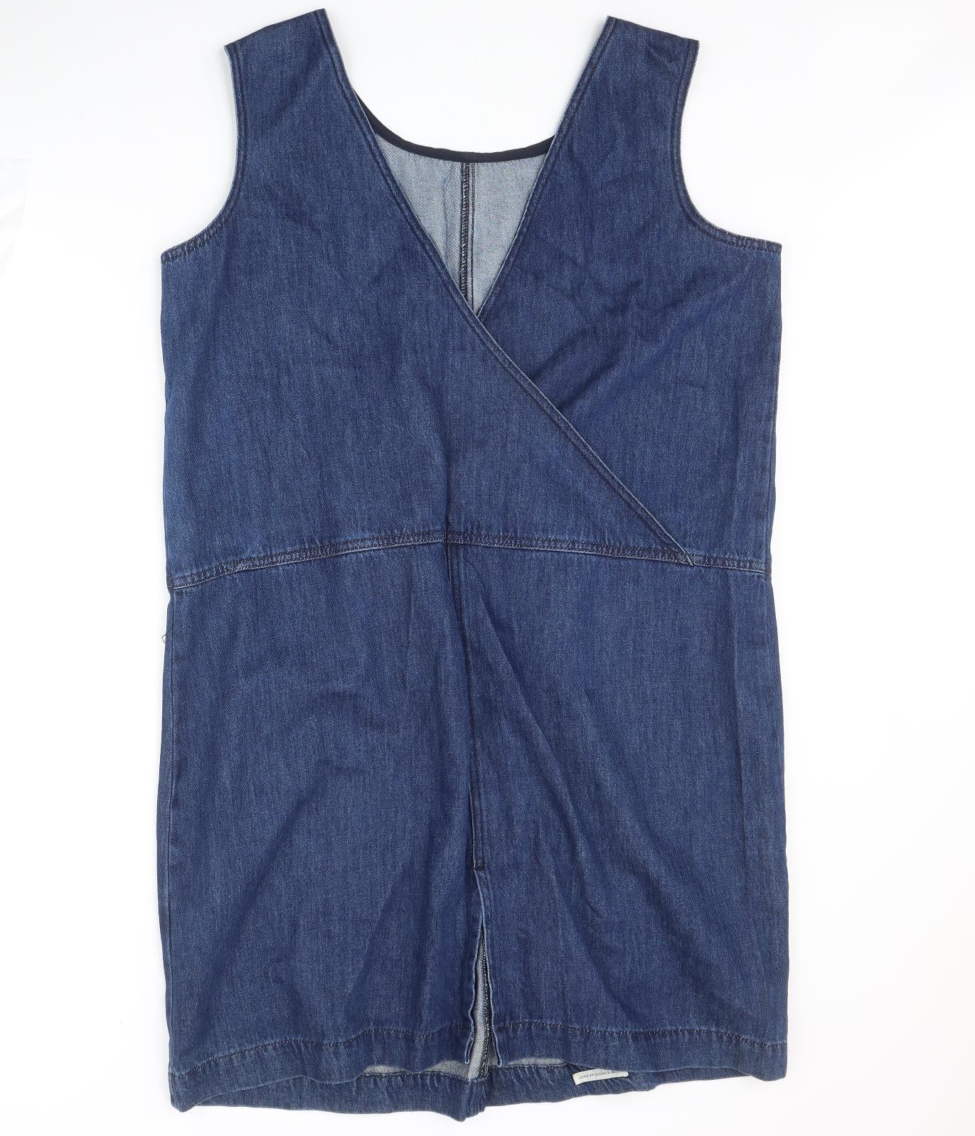 Seasalt Womens Blue 100% Cotton A-Line Size 18 Round Neck Pullover