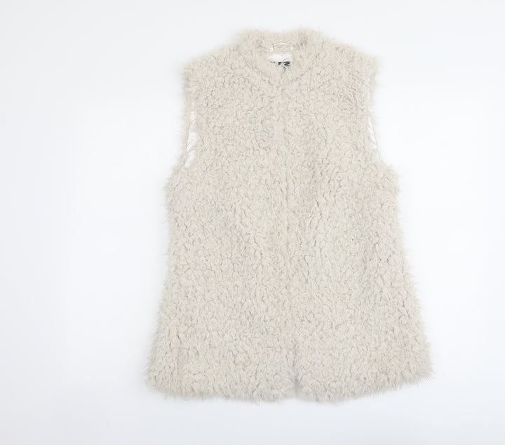 Atmosphere Womens Beige Gilet Waistcoat Size 10 Hook & Eye