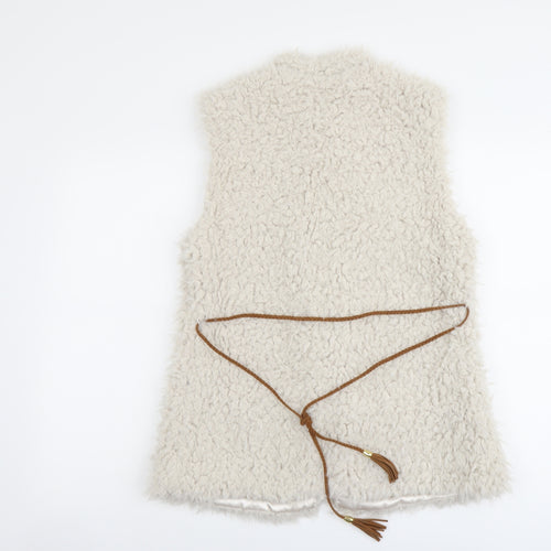 Atmosphere Womens Beige Gilet Waistcoat Size 10 Hook & Eye