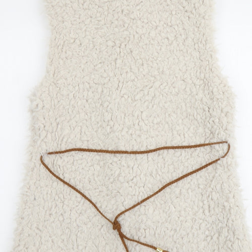 Atmosphere Womens Beige Gilet Waistcoat Size 10 Hook & Eye