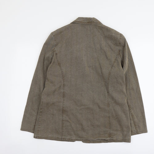 Pola Womens Brown Jacket Blazer Size 14 Button