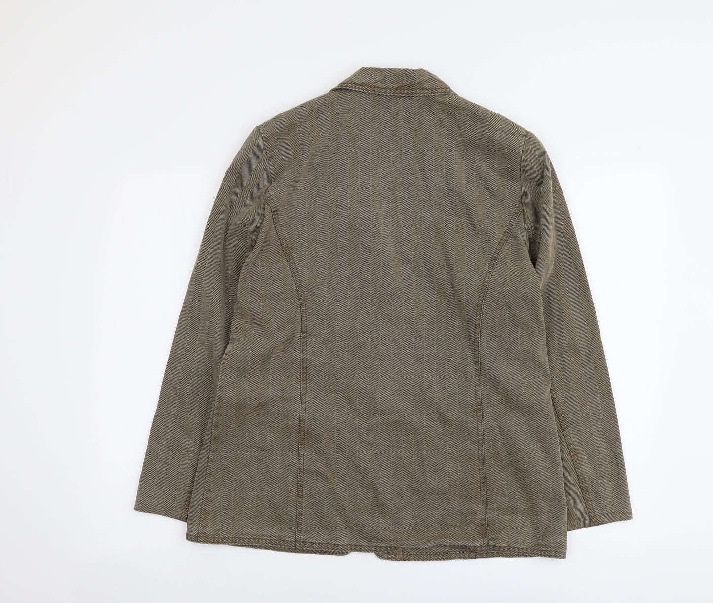 Pola Womens Brown Jacket Blazer Size 14 Button