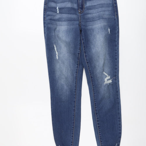 Kendall And Kylie Womens Blue Cotton Skinny Jeans Size 26 in L27 in Regular Button