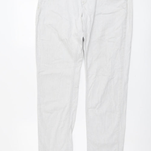 Jigsaw Womens Blue Cotton Straight Jeans Size 32 in L30 in Regular Button