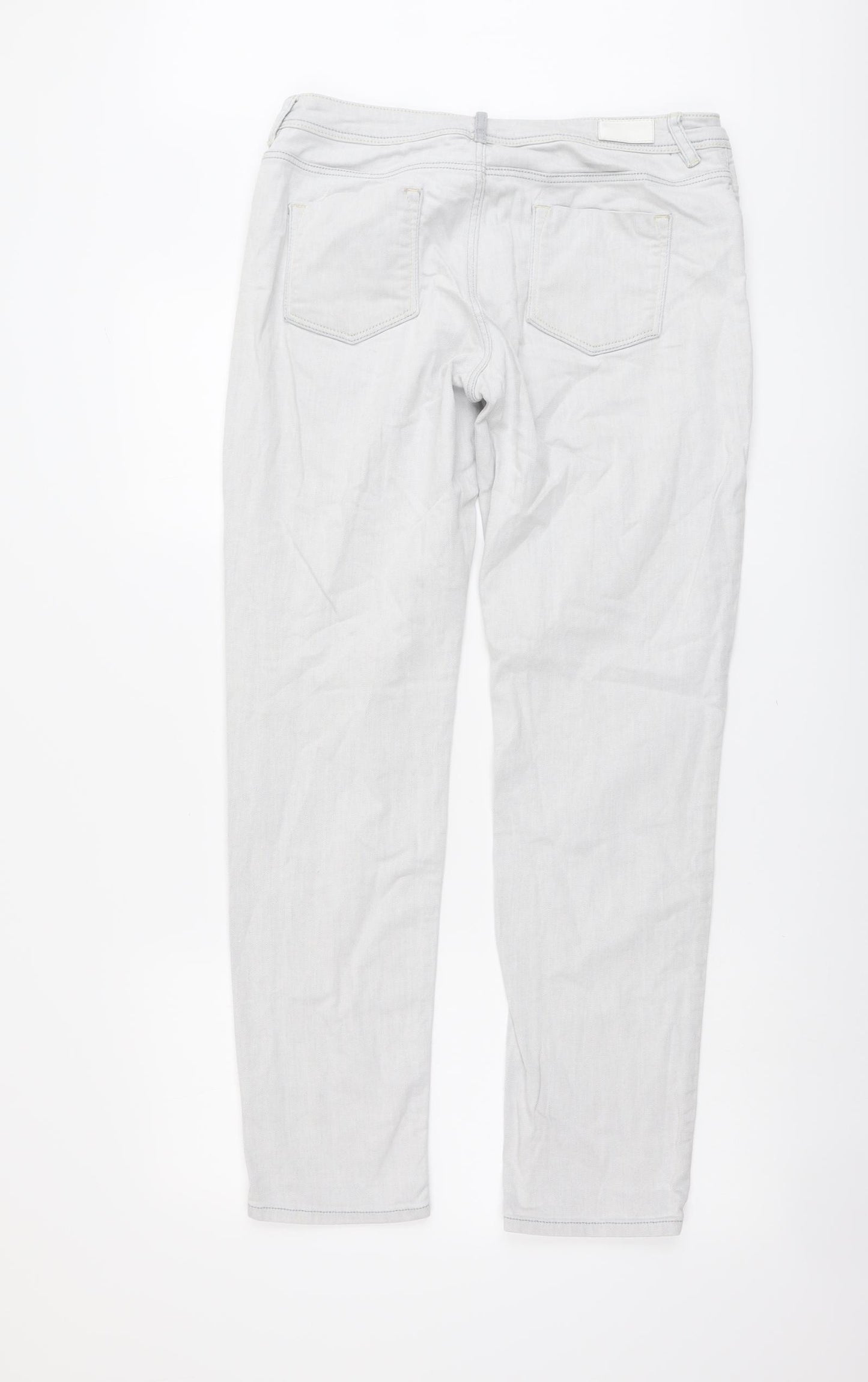Jigsaw Womens Blue Cotton Straight Jeans Size 32 in L30 in Regular Button