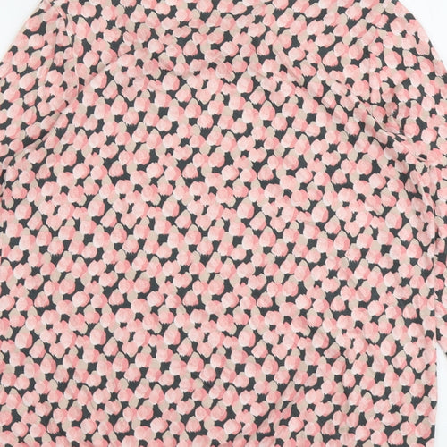 Rabe Womens Pink Viscose Basic T-Shirt Size 10 Scoop Neck