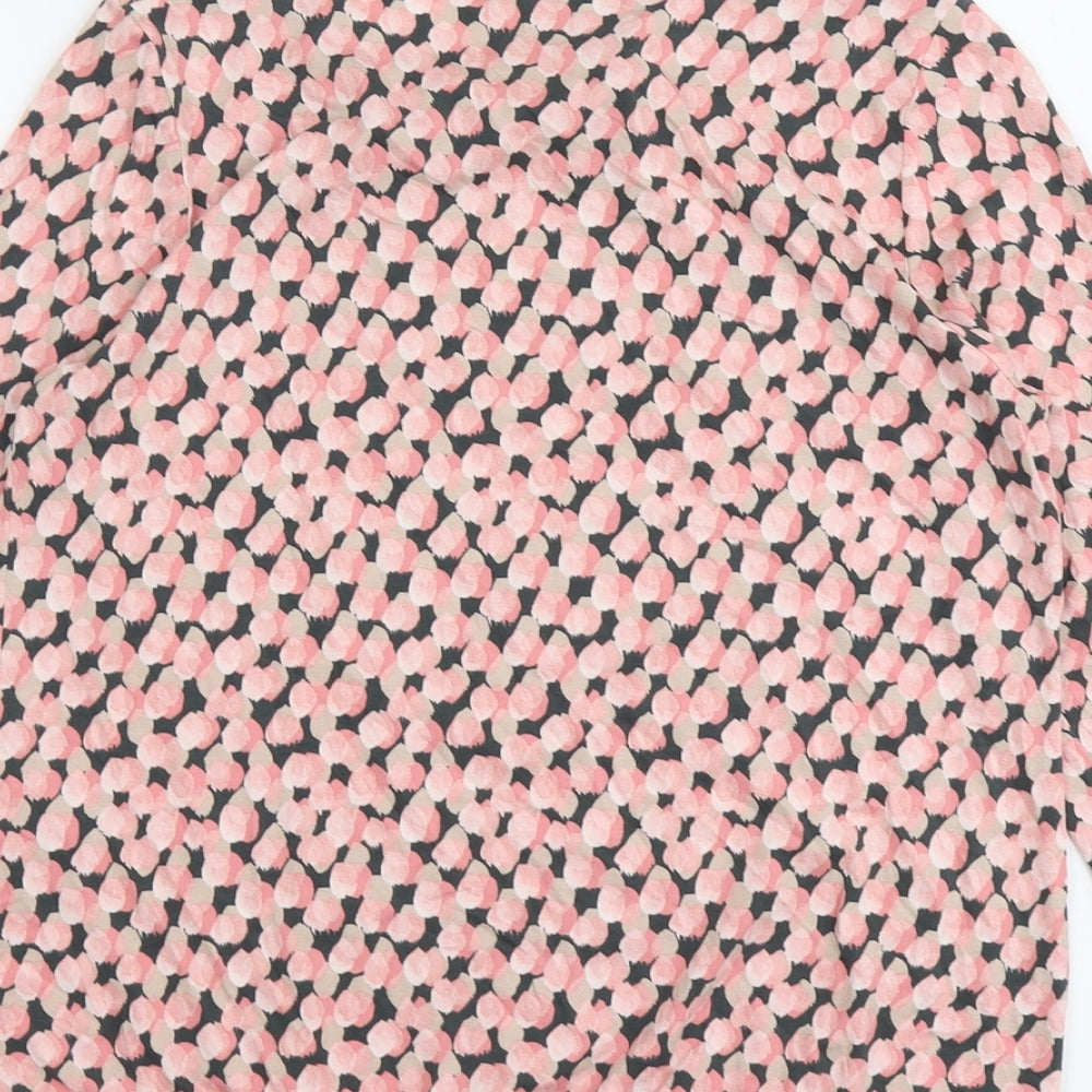 Rabe Womens Pink Viscose Basic T-Shirt Size 10 Scoop Neck