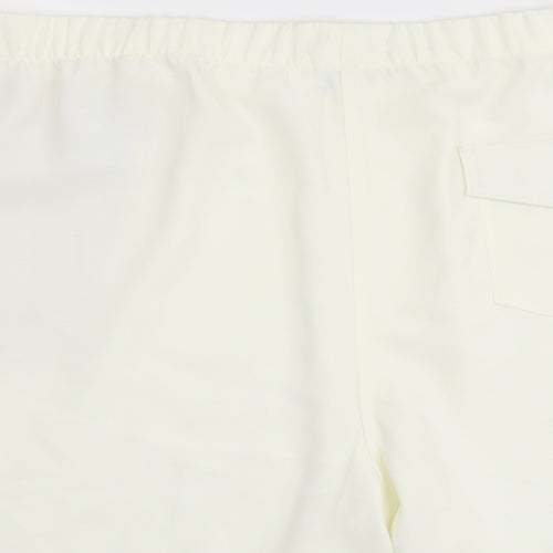 Marks and Spencer Womens Ivory Polyester Basic Shorts Size 24 L5 in Regular Pull On