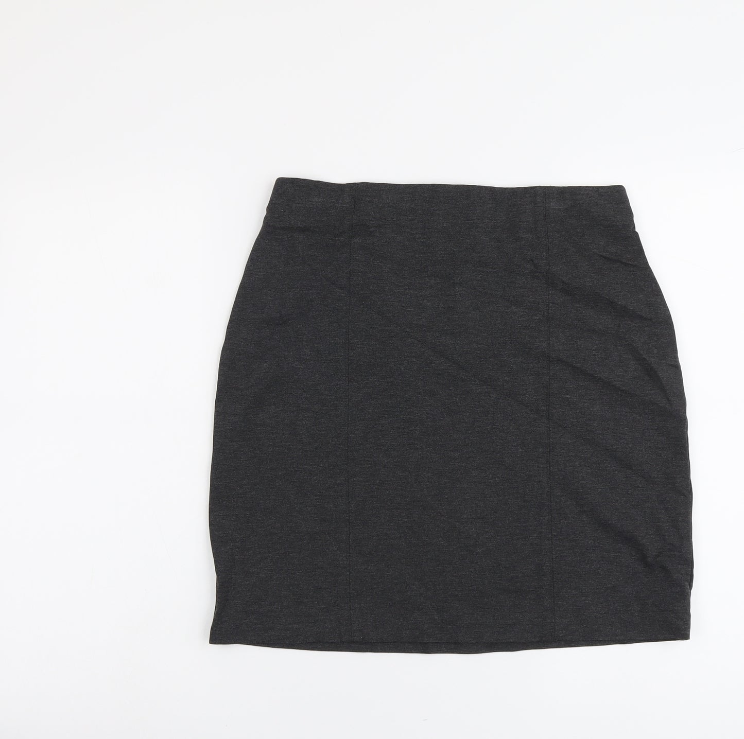 Marks and Spencer Womens Grey Viscose A-Line Skirt Size 12