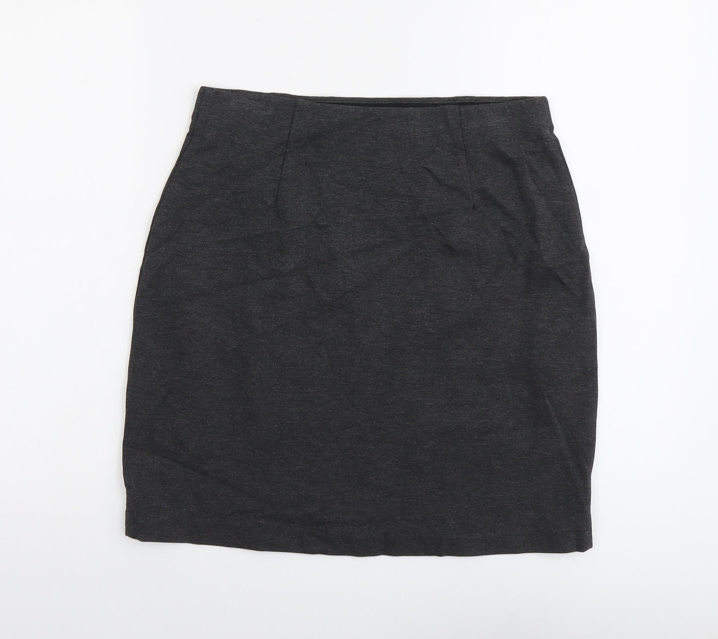 Marks and Spencer Womens Grey Viscose A-Line Skirt Size 12