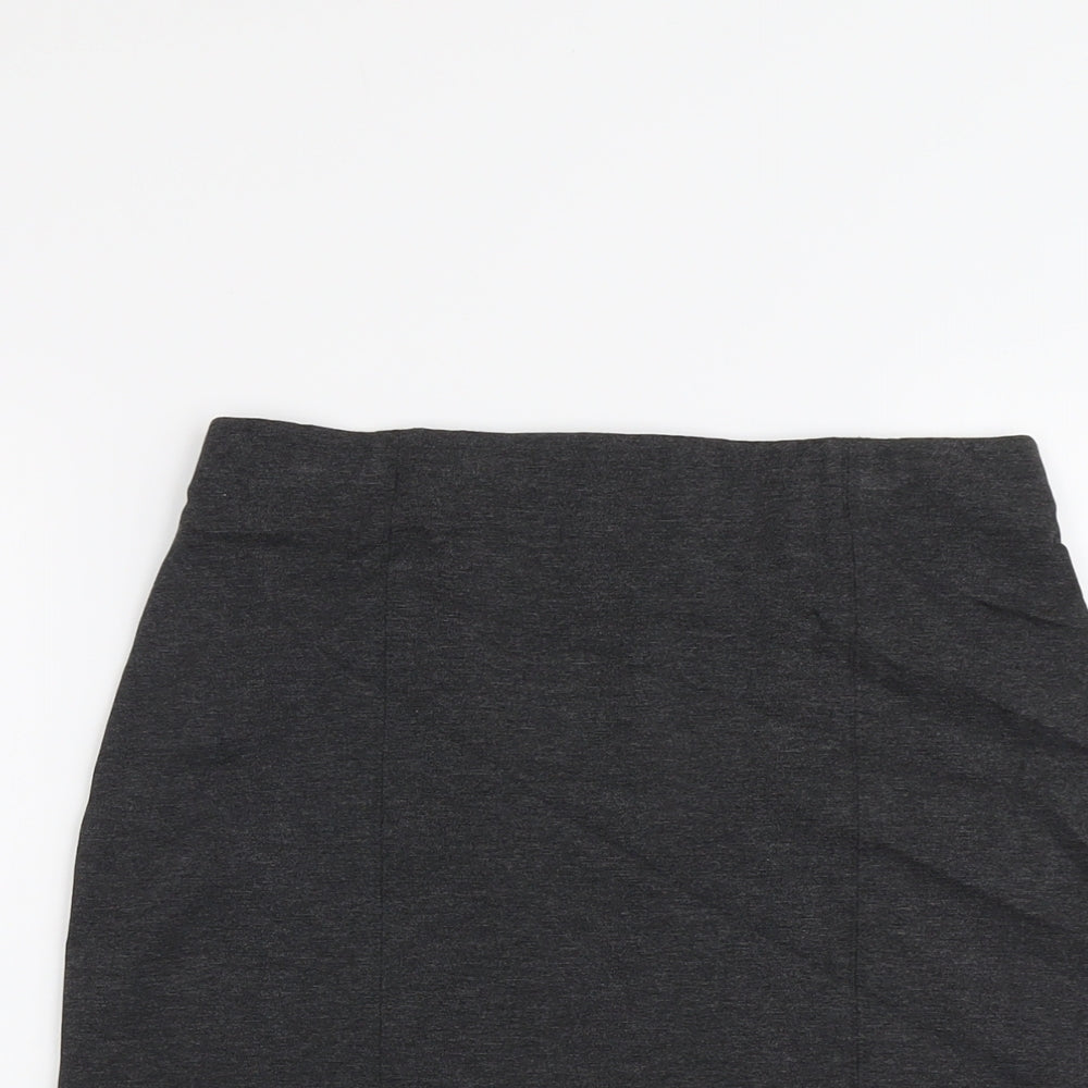 Marks and Spencer Womens Grey Viscose A-Line Skirt Size 12