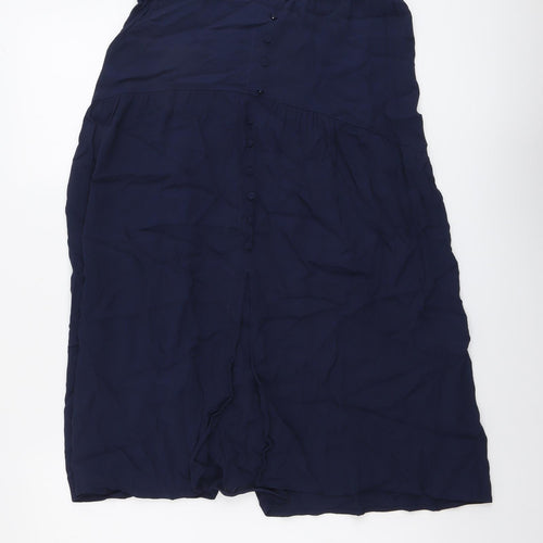 Marks and Spencer Womens Blue Viscose Swing Skirt Size 10