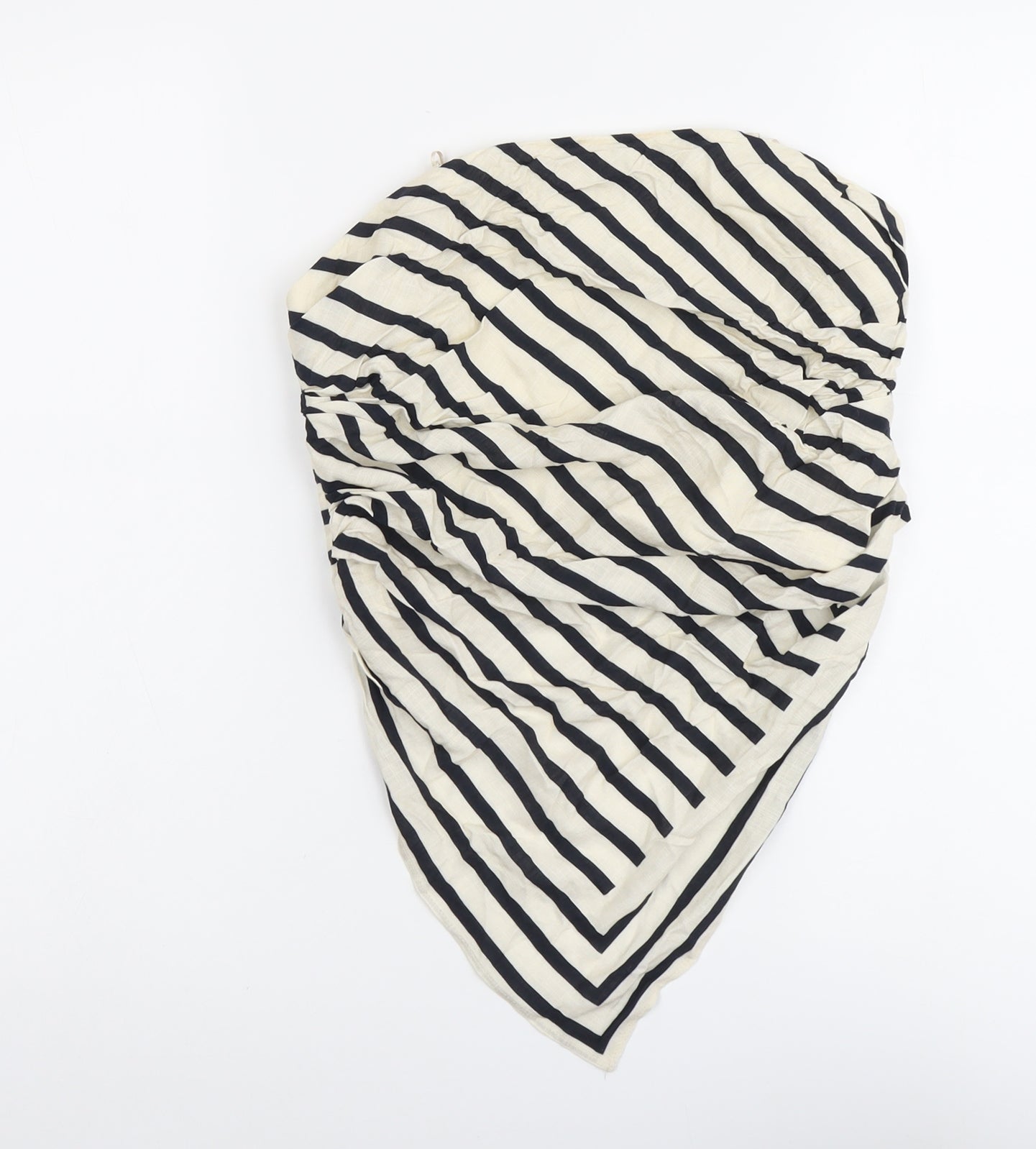 Zara Womens Beige Striped Viscose Basic Tank Size M Off the Shoulder