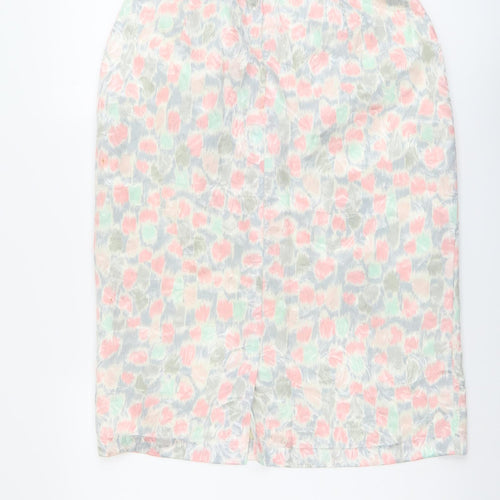 Gina Bacconi Womens Multicoloured Floral Polyester Straight & Pencil Skirt Size 16 Zip