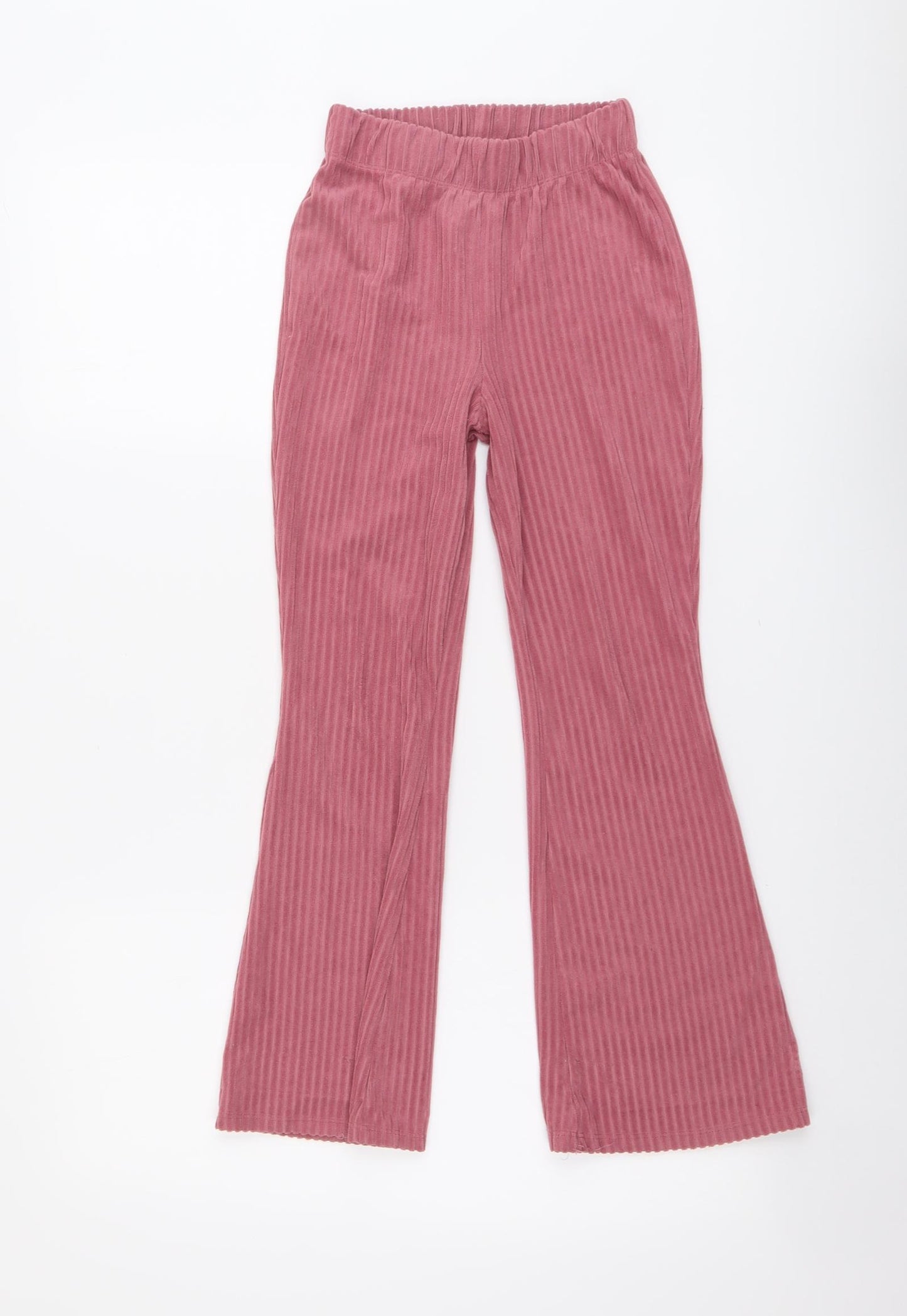 Primark Girls Pink Polyester Jogger Trousers Size 9-10 Years Regular Pullover - Ribbed