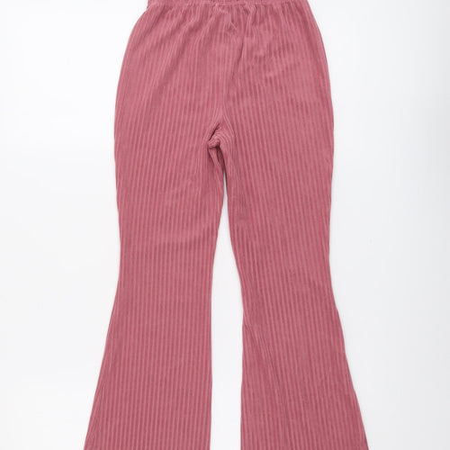 Primark Girls Pink Polyester Jogger Trousers Size 9-10 Years Regular Pullover - Ribbed