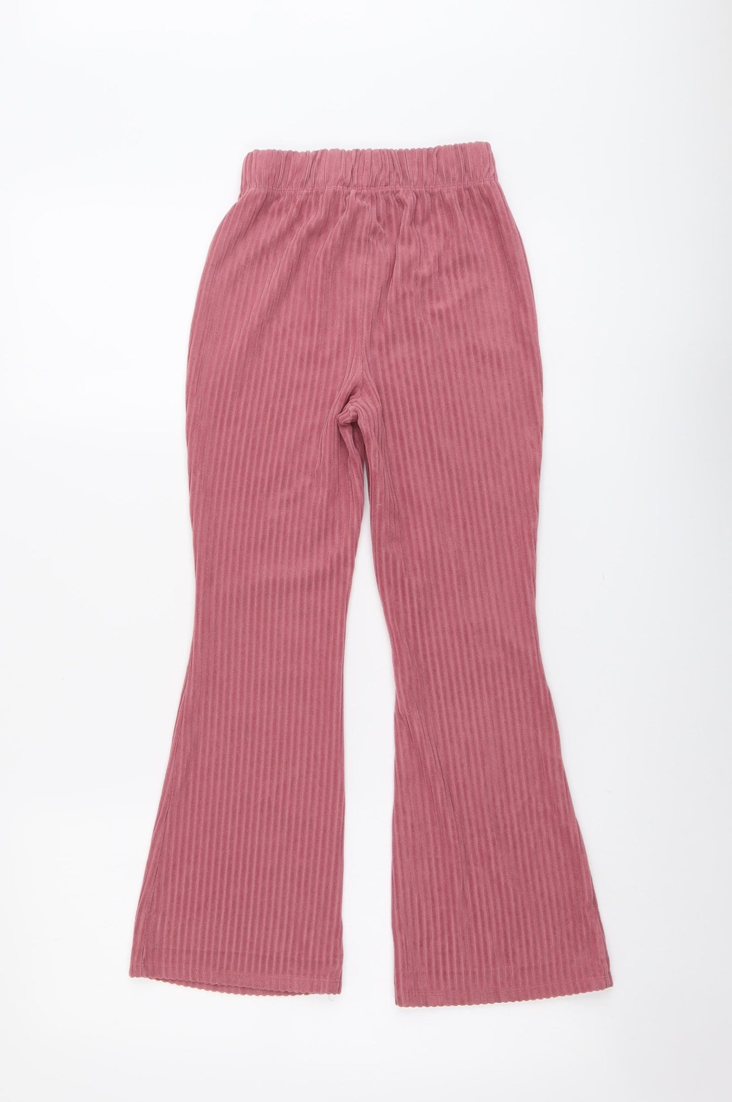 Primark Girls Pink Polyester Jogger Trousers Size 9-10 Years Regular Pullover - Ribbed