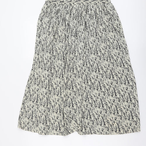 Primark Womens Beige Geometric Polyester A-Line Skirt Size 16