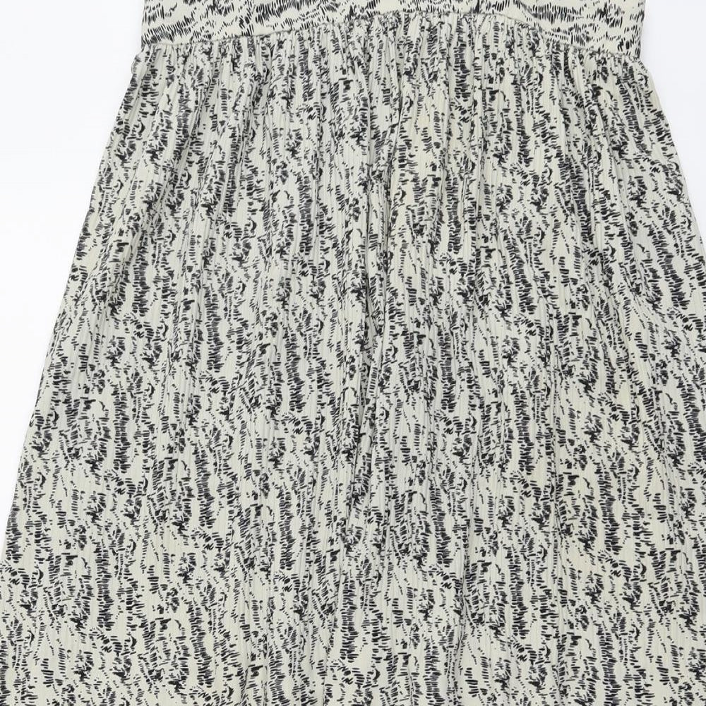 Primark Womens Beige Geometric Polyester A-Line Skirt Size 16