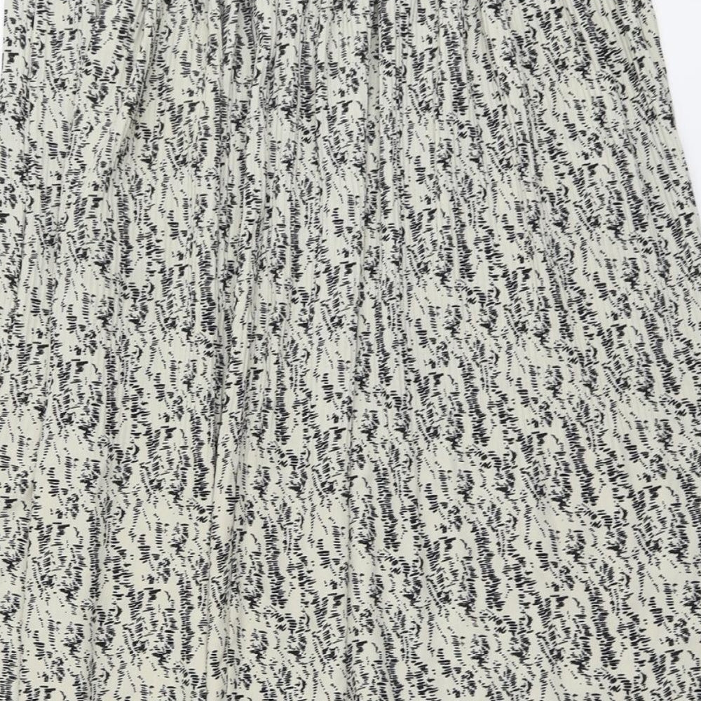 Primark Womens Beige Geometric Polyester A-Line Skirt Size 16