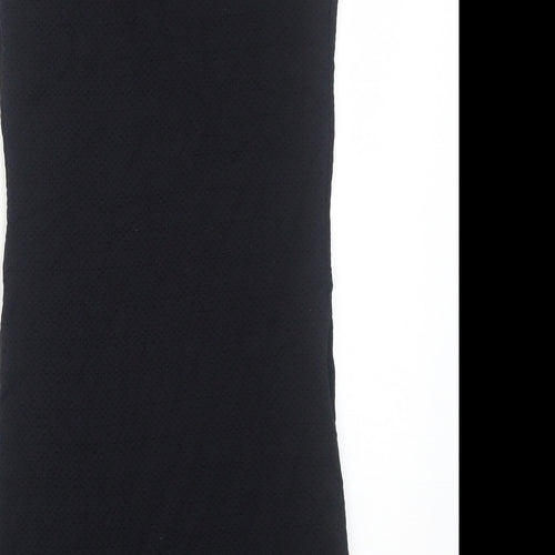 Topshop Womens Black Nylon A-Line Size 8 Round Neck Pullover