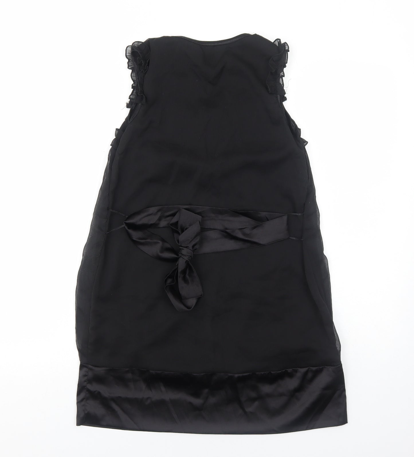 AX Paris Womens Black Polyester A-Line Size 8 Round Neck Pullover