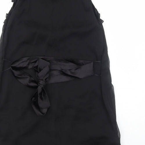 AX Paris Womens Black Polyester A-Line Size 8 Round Neck Pullover