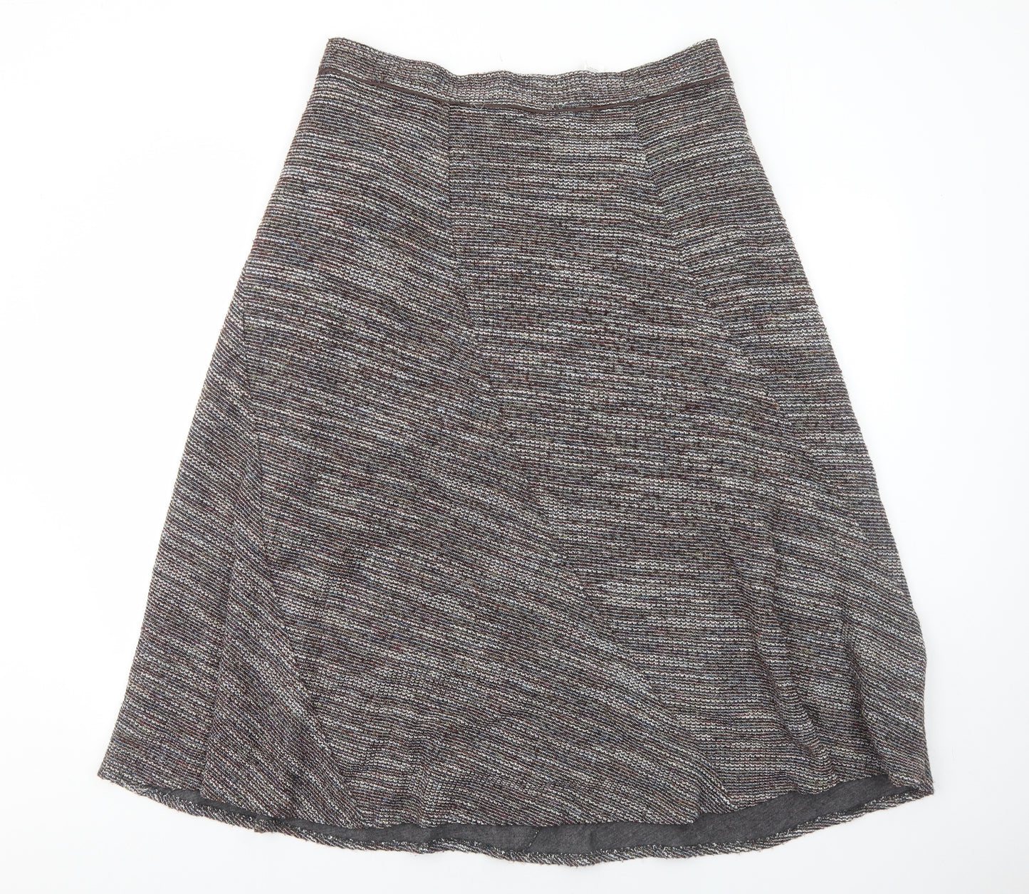 Marks and Spencer Womens Brown Acrylic Swing Skirt Size 18