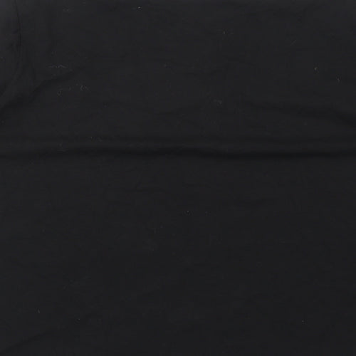 Preworn Womens Black Cotton Basic T-Shirt Size 2XL Round Neck - Dragonfly