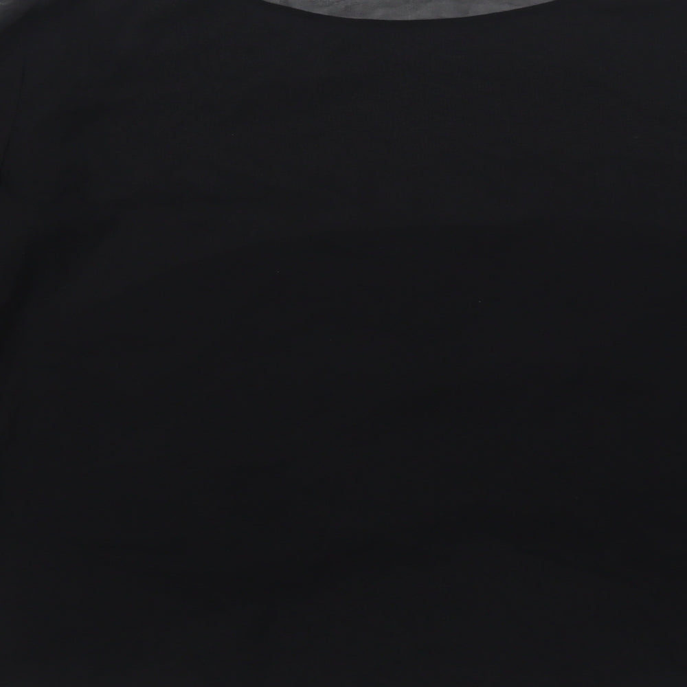Dea Kudibal Womens Black Polyester Basic Blouse Size XS Round Neck