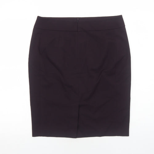 LOFT Womens Purple Polyester Straight & Pencil Skirt Size 10 Zip