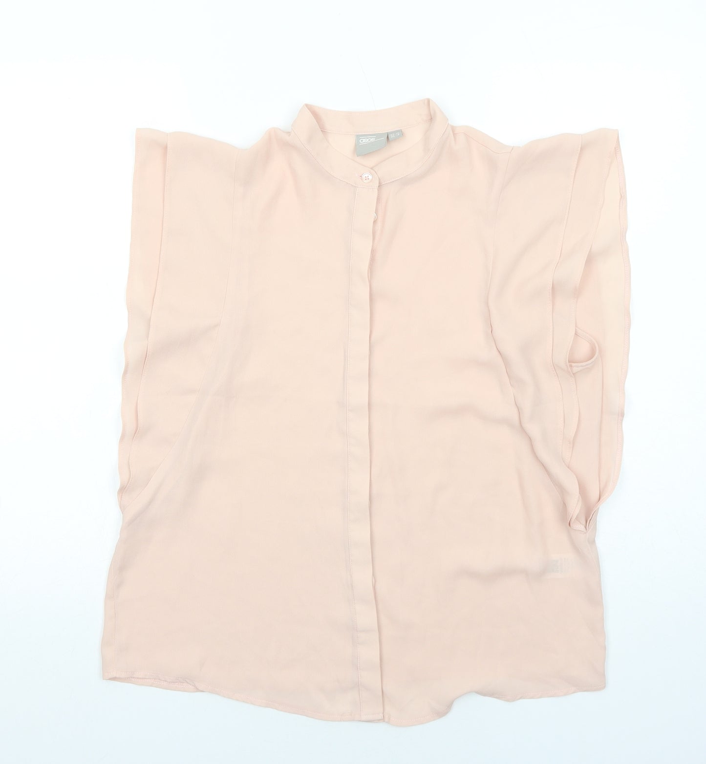ASOS Womens Pink Polyester Basic Tank Size 12 Round Neck