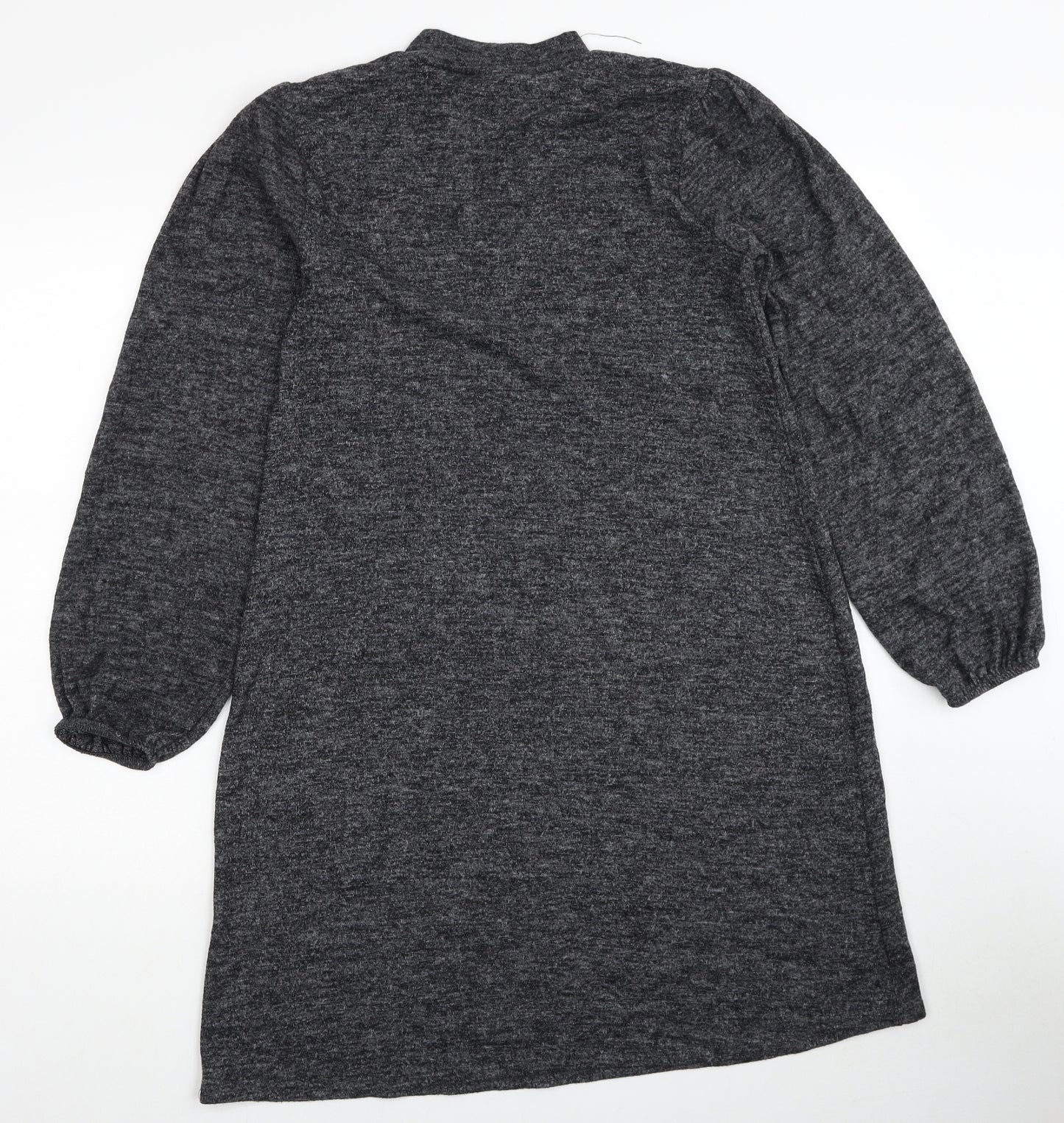 George Womens Grey Viscose Jumper Dress Size 12 Mock Neck Pullover